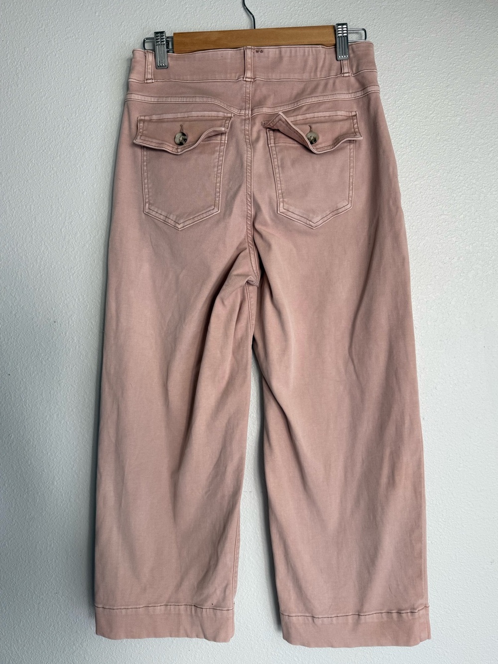 Spanx Muave Twill Cropped Wide-Leg Pants - Picture 3 of 12